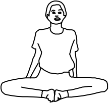 Yoga illustration Baddha Konasana